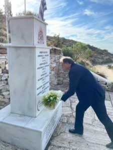 Φόρος τιμής από τον Δήμαρχο Βύρωνα, Αλέξη Σωτηρόπουλο, στους πεσόντες πυροσβέστες του Υμηττού- Ημέρα Μνήμης Πεσόντων Πυροσβεστών